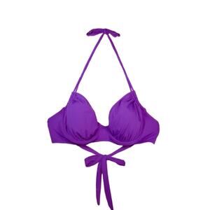 Seatop Bikini Top Swim Purple Halter Neck Underwire Adjustable Bikini Top Size H